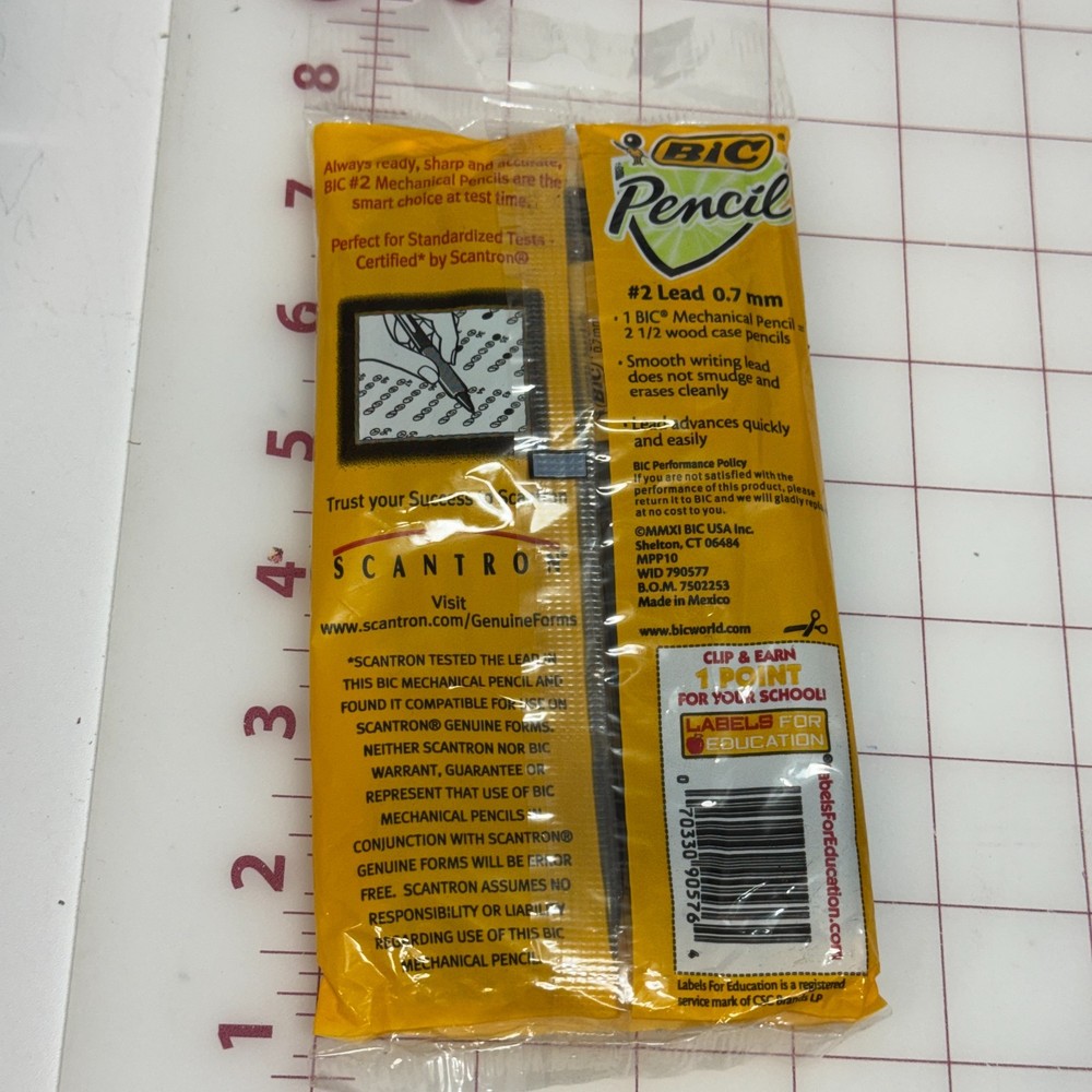 Bic Mechanical Pencil Medium 0.7 Mm # 2 Assorted Colors