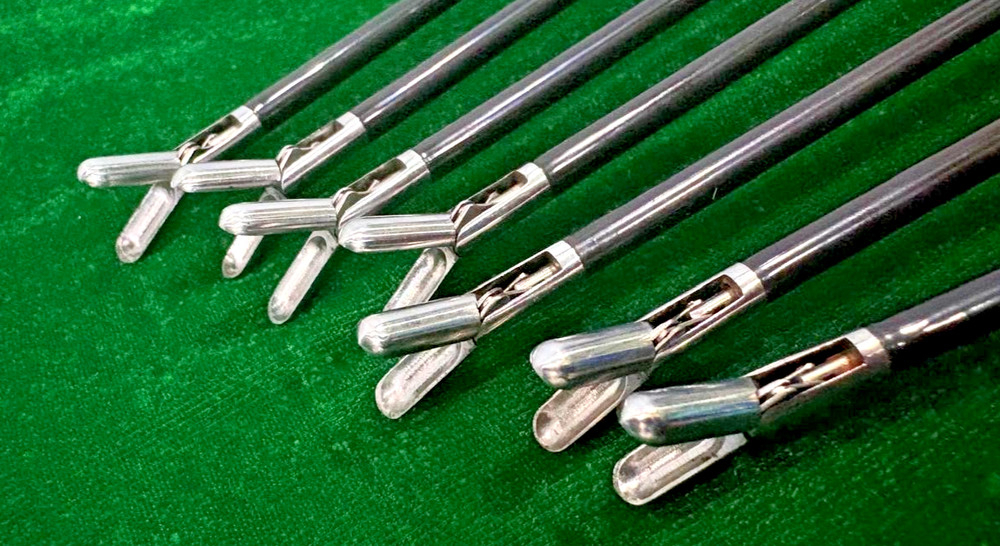 7pc Laparoscopic Biopsy /Spoon Forcep D/A 5mmx330mm with Ratchet Handle Reusable