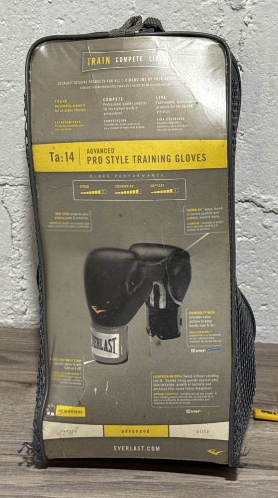 Everlast Advanced Pro Style Boxing Training Gloves 14 Oz.
