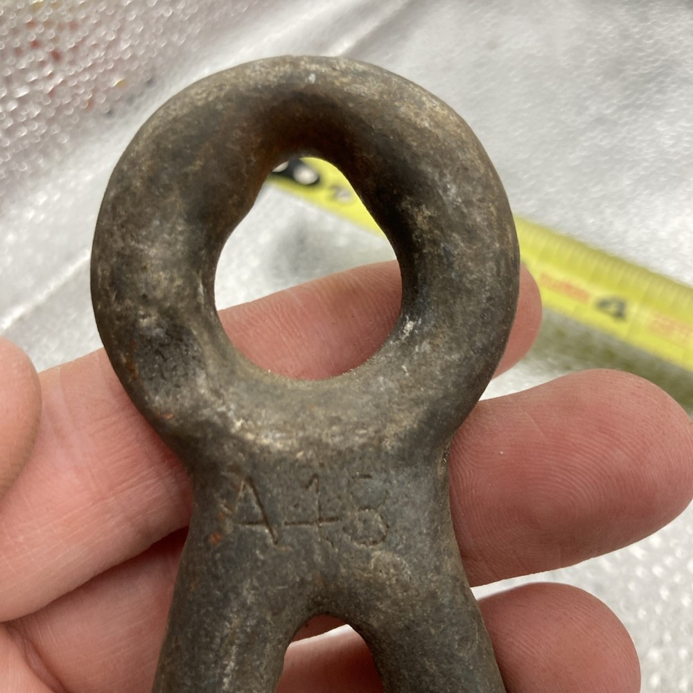 Vintage Cast Iron Hitch Clevis. Marked A43