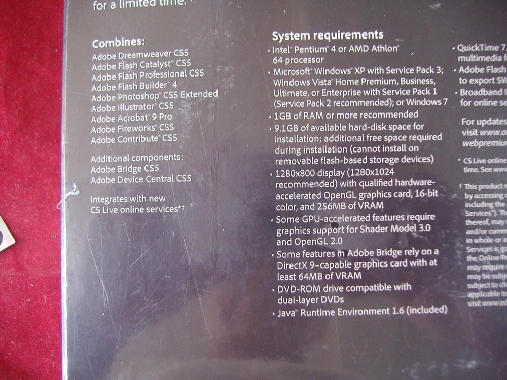 Adobe Creative Suite 5 CS5 WEB Premium For Windows Full Retail =SEALED BOX=