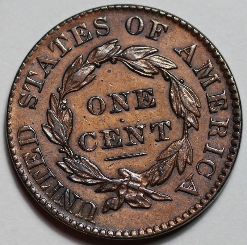 1829 Coronet Head Large Cent - Large Letters - US 1c Copper Coin