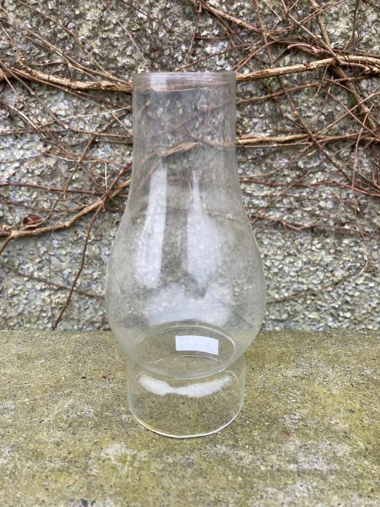 Small antique  glass oil lamp globe.