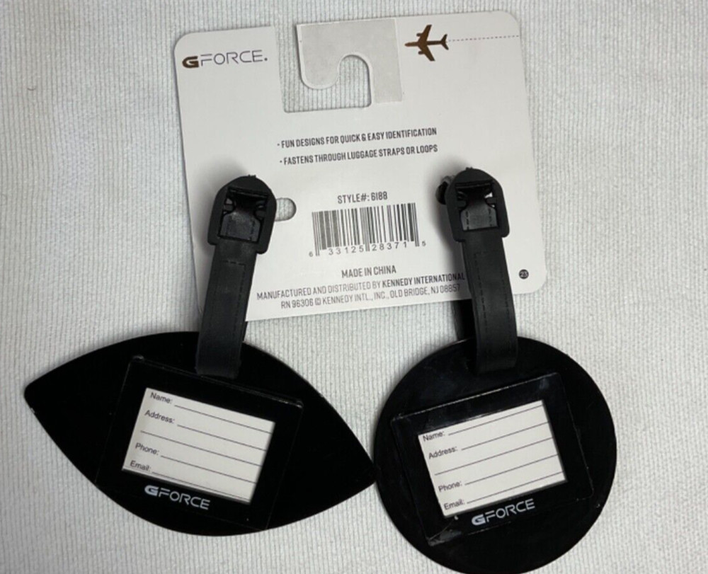 G Force SMILEY FACE EYE PEACE SIGN Luggage Tags NWT