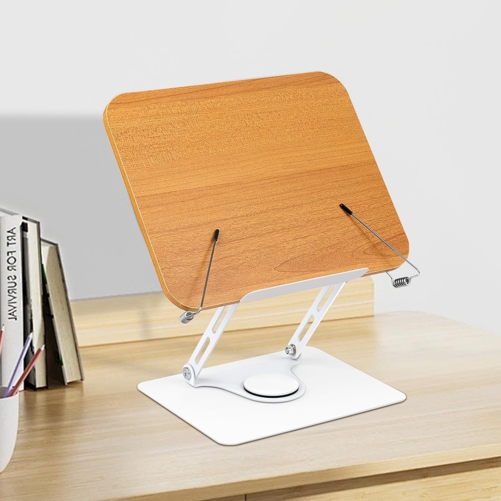 Book Stand for Reading, Adjustable Book Holder for Reading Hands Free, Foldab...