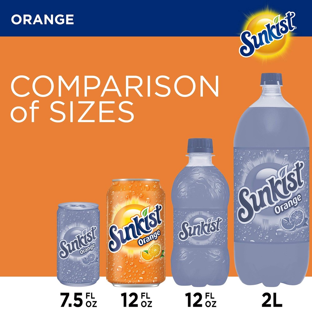 Sunkist Orange Soda, 12 fl oz cans, 12 pack