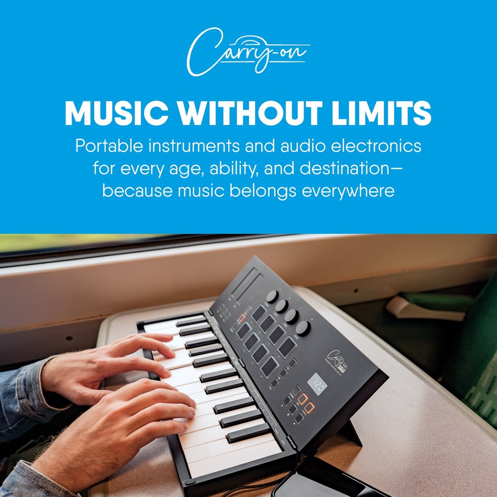 Carry-on Folding MIDI Controller 25 - MIDI over Bluetooth &USB