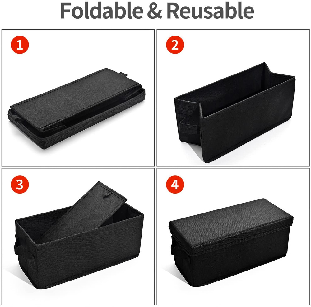 2 Pack CD Storage Boxes Black Foldable Holder for 30 CDs Full Jewel Cases