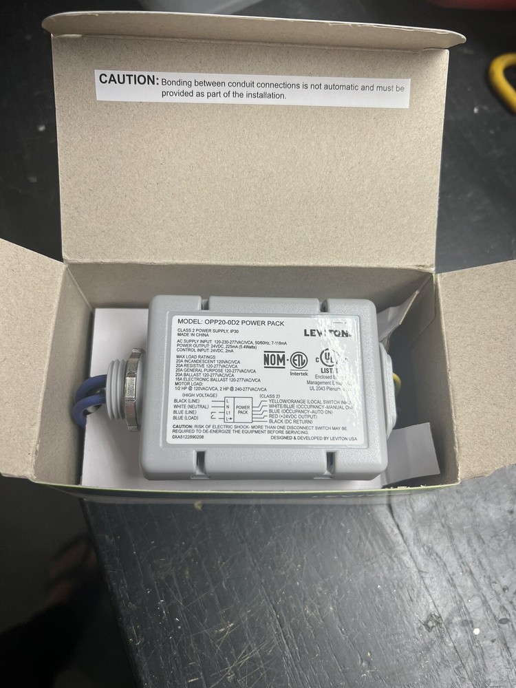 Leviton OPP20-D2 Occupancy Sensor Gray OCC Sensor Power Pack OPP20-0D2