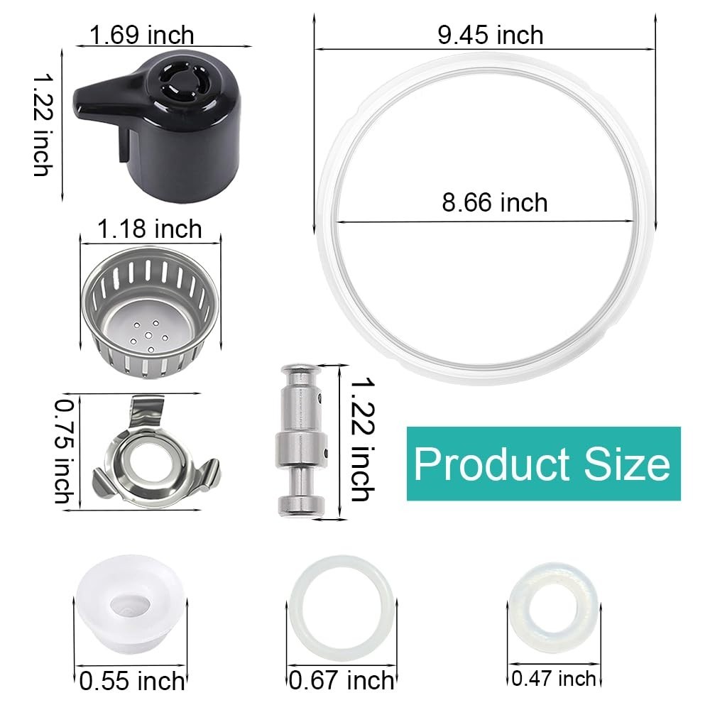 Complete 10-Piece Replacement Set for Instant Pot Duo Series — Secure, Durabl...