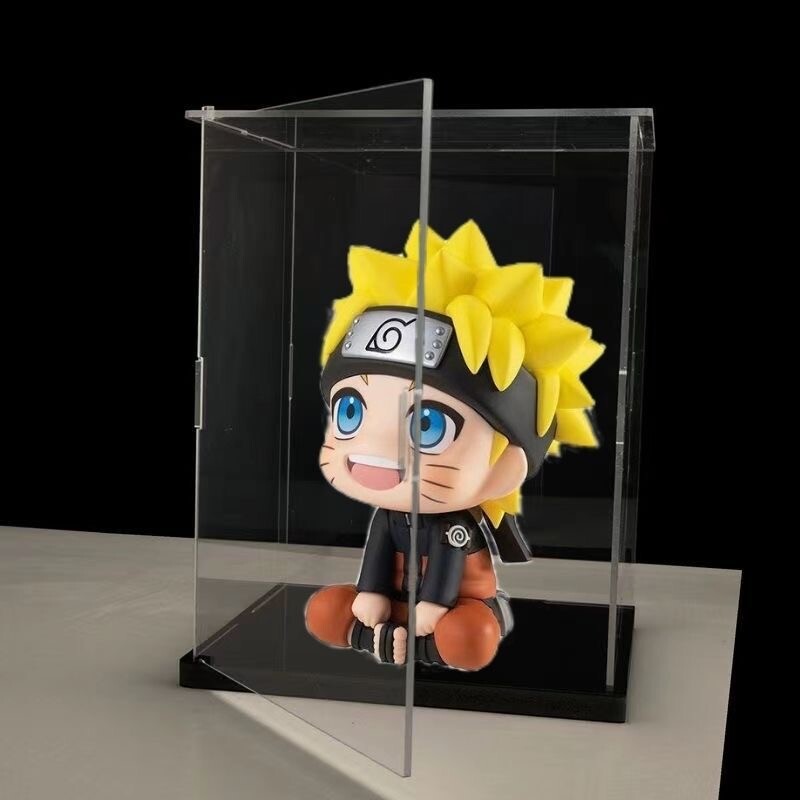 Front Open Acrylic Plastic Display Case Box Dustproof Self-Assembly Various Size