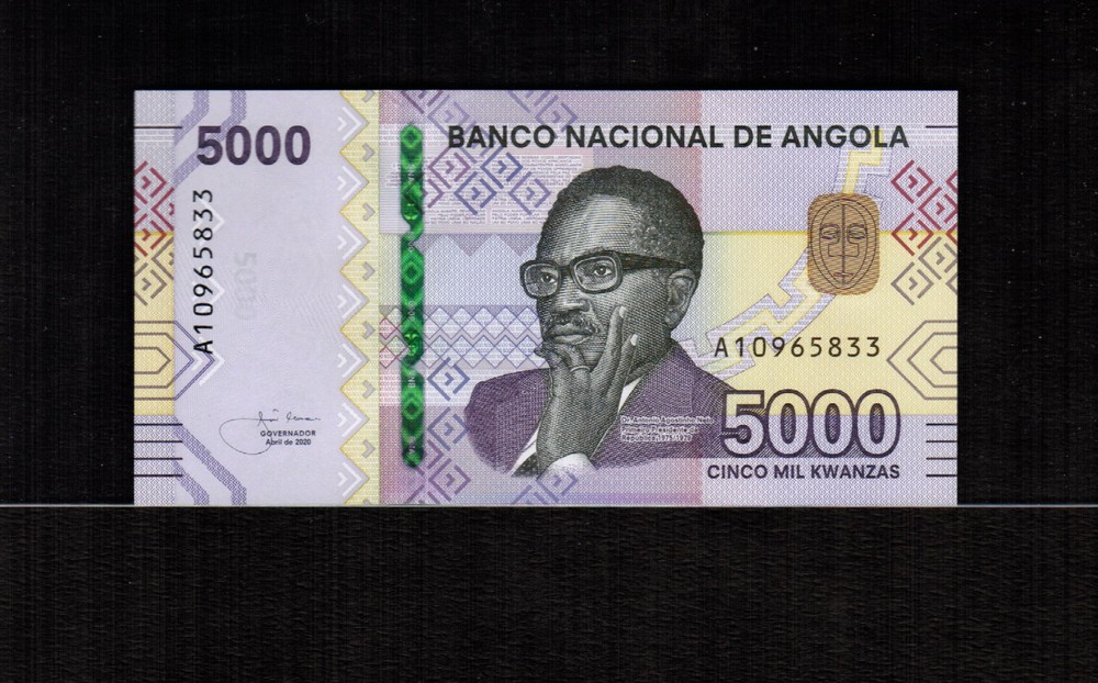 Angola 5000 KWANZAS 2020 Gem  UNC