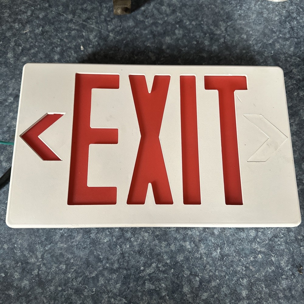 Emergency Exit Sign 110v LED Battery Backup