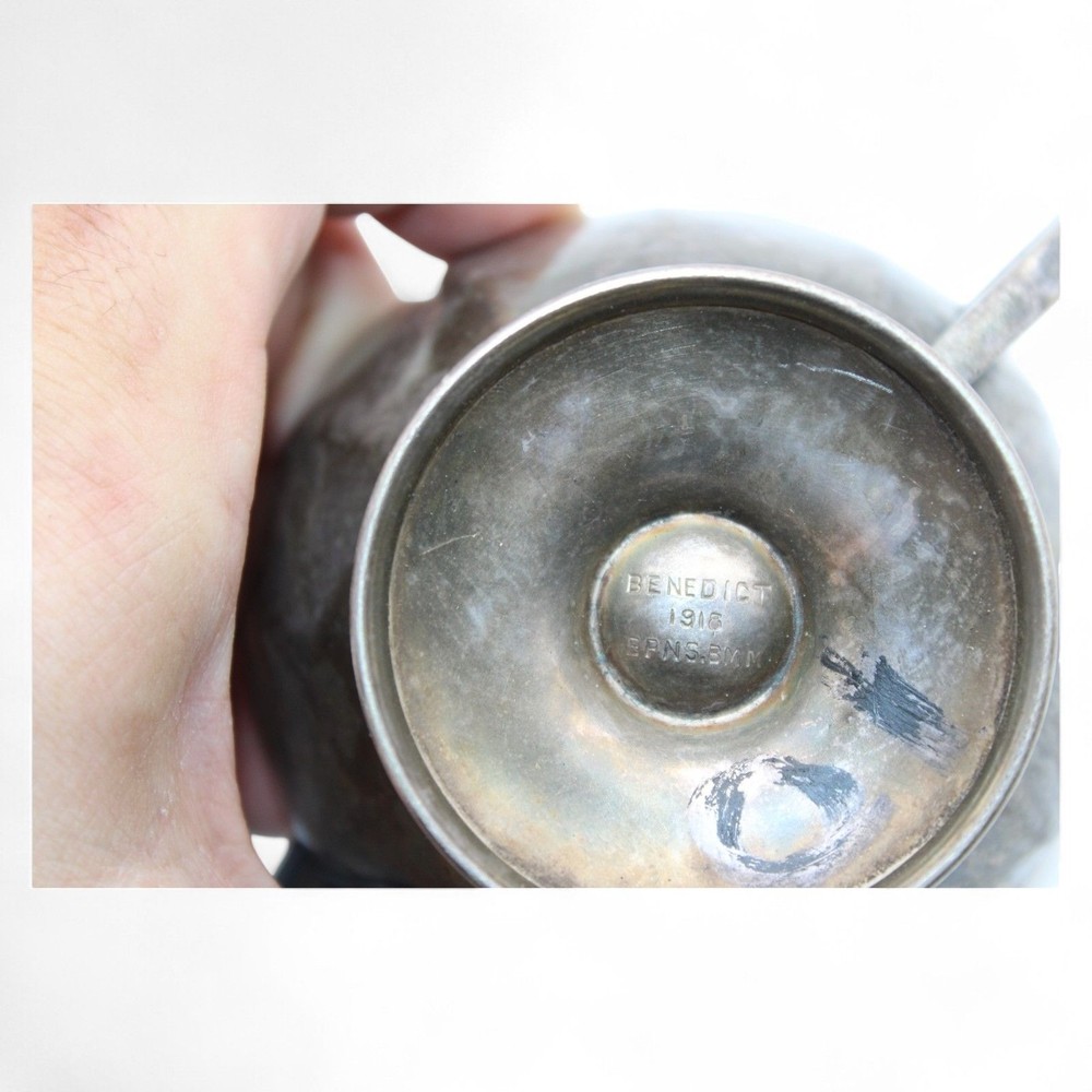 Antique Benedict Silver Plated Creamer Bowl