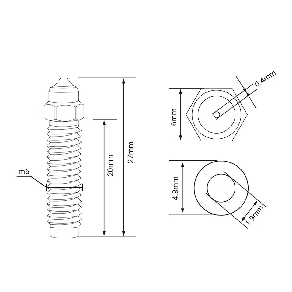 3D Printer For Elegoo Centauri Carbon Centauri Hotend Kit Assembly 0.4mm Nozzle