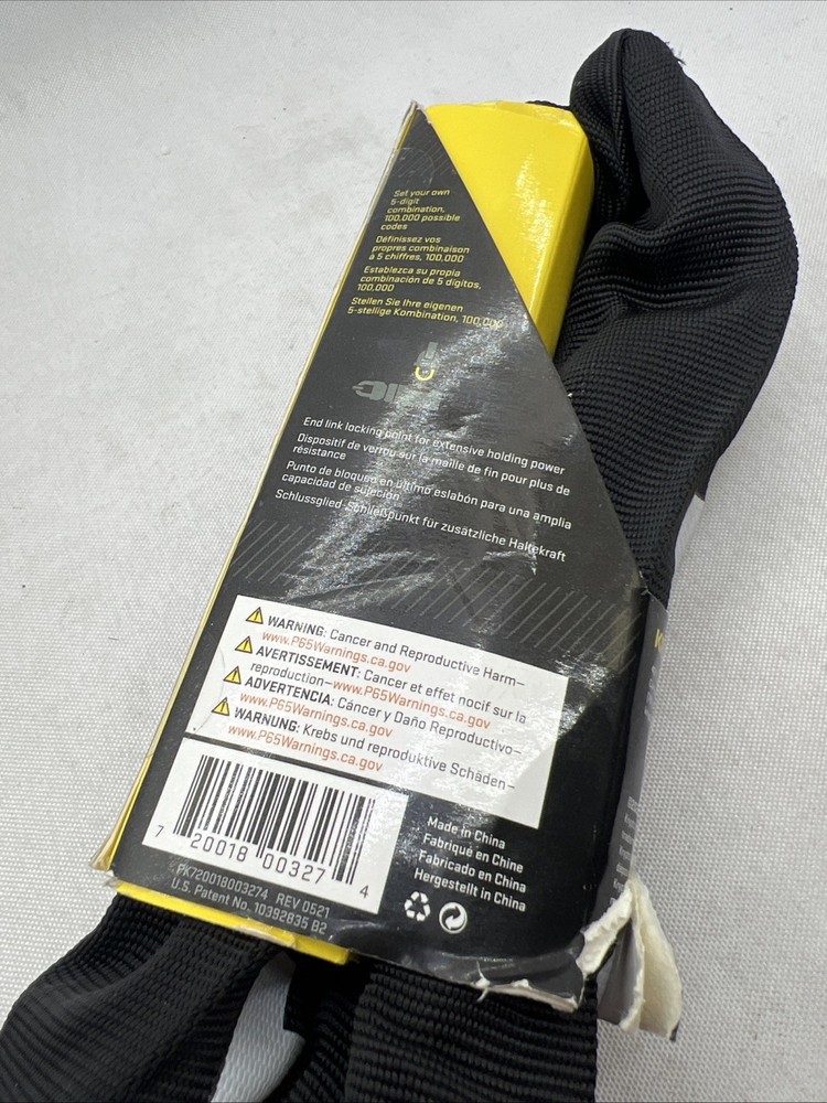 Kryptonite Kryptolok 912 9.5mm Combo Chain Bicycle Lock , Black
