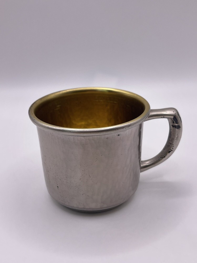 Vintage Antique Silverplate Hand Hammered Small Cup