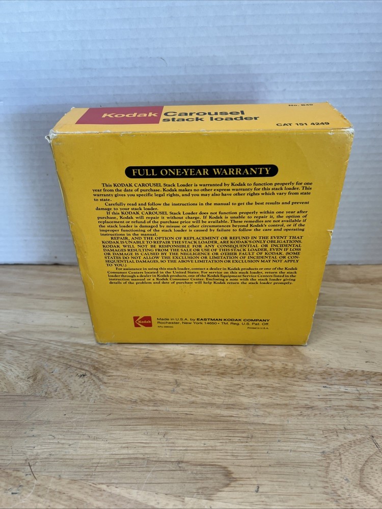 KODAK CAROUSEL STACK LOADER B40- 151 4249 Preordered (Photos) Vintage #m