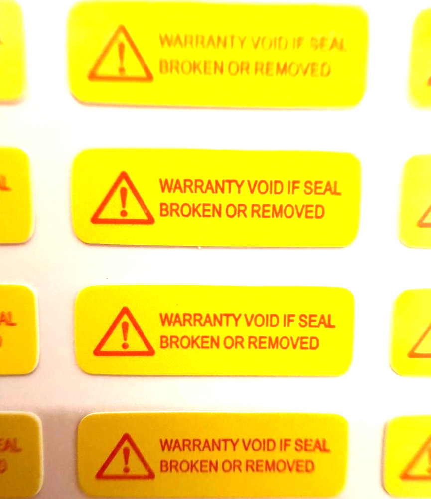 80 Pcs  EGGSHELL WARRANTY VOID,SECURITY LABELS STICKERS  Small 15mm x 5mm