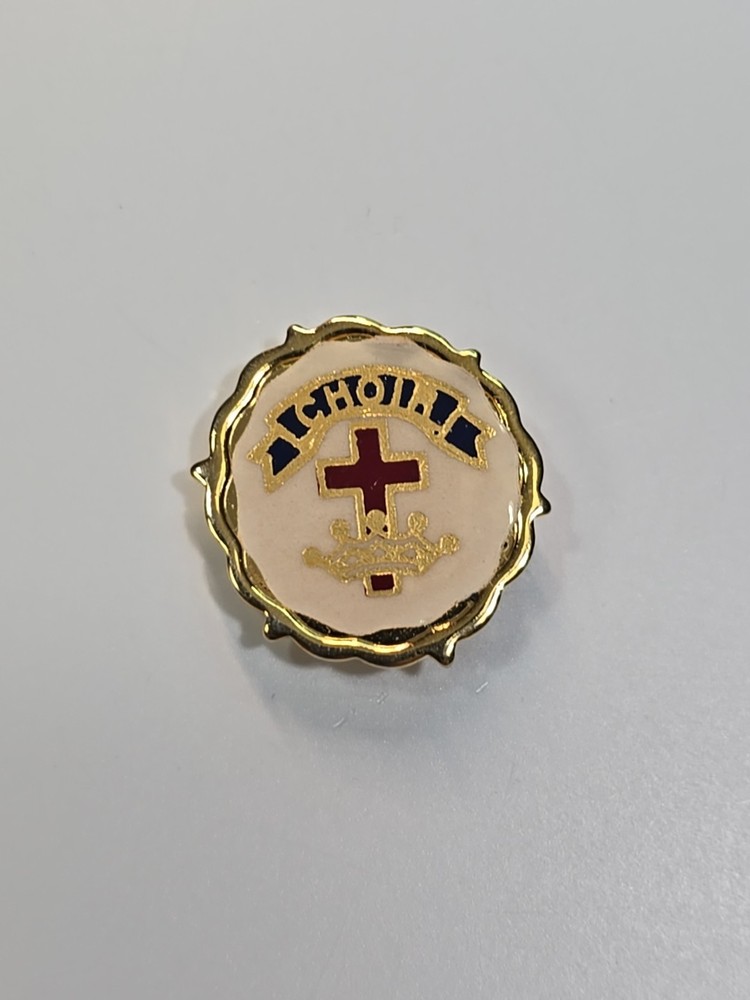 Choir Sunday School Lapel Pin Blue Cross & Crown