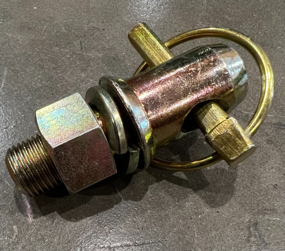 (2) Ramp Bars Stabilizer Pins with Lynch Pins for Equipment Ramps, D2E OEM