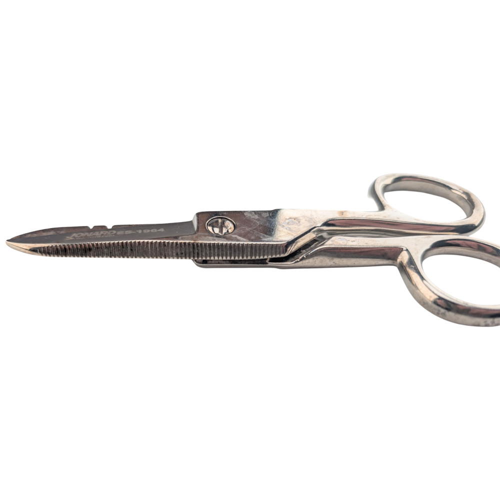 Jonard Tools ES-1964 Electrician's Scissors Serrated Notched Wire Stripper