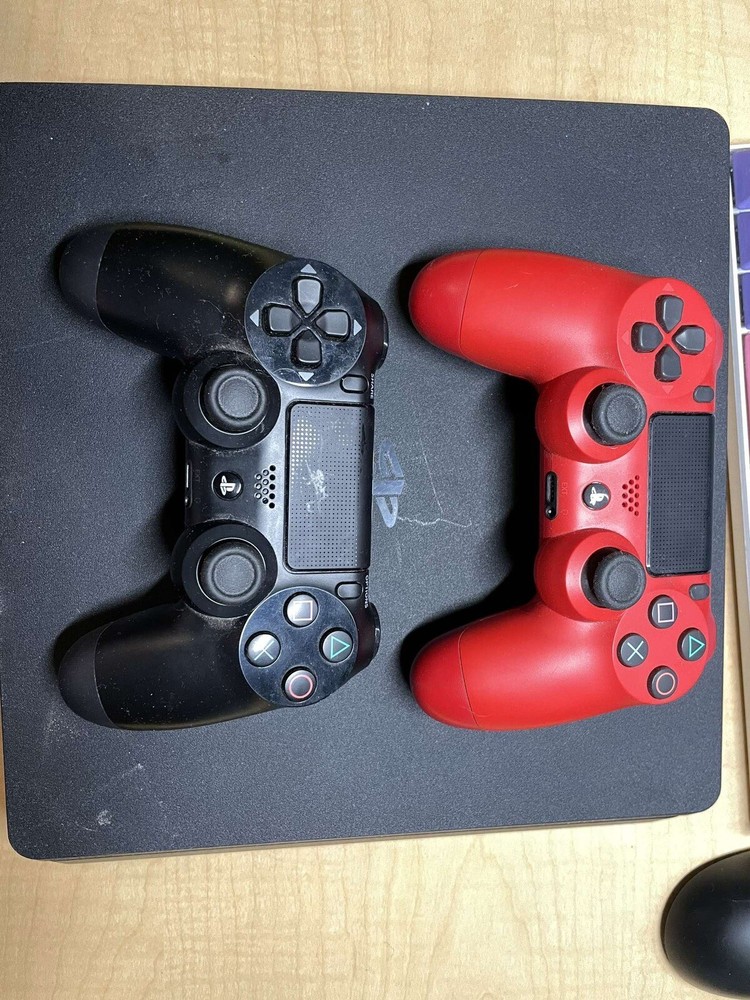 ps4 console 2 controllers and games