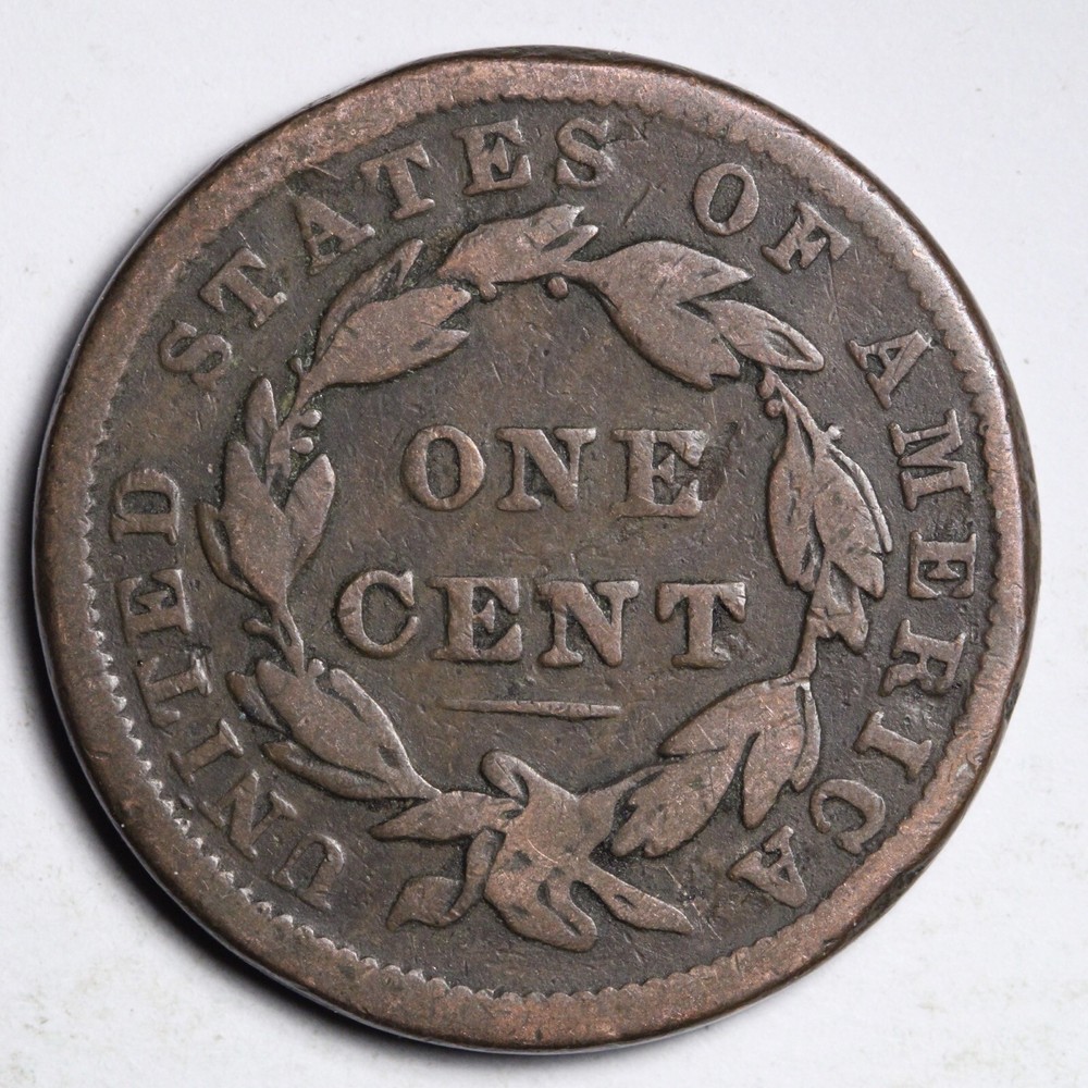 1838 Coronet Head Large Cent CHOICE VF E224 YNL