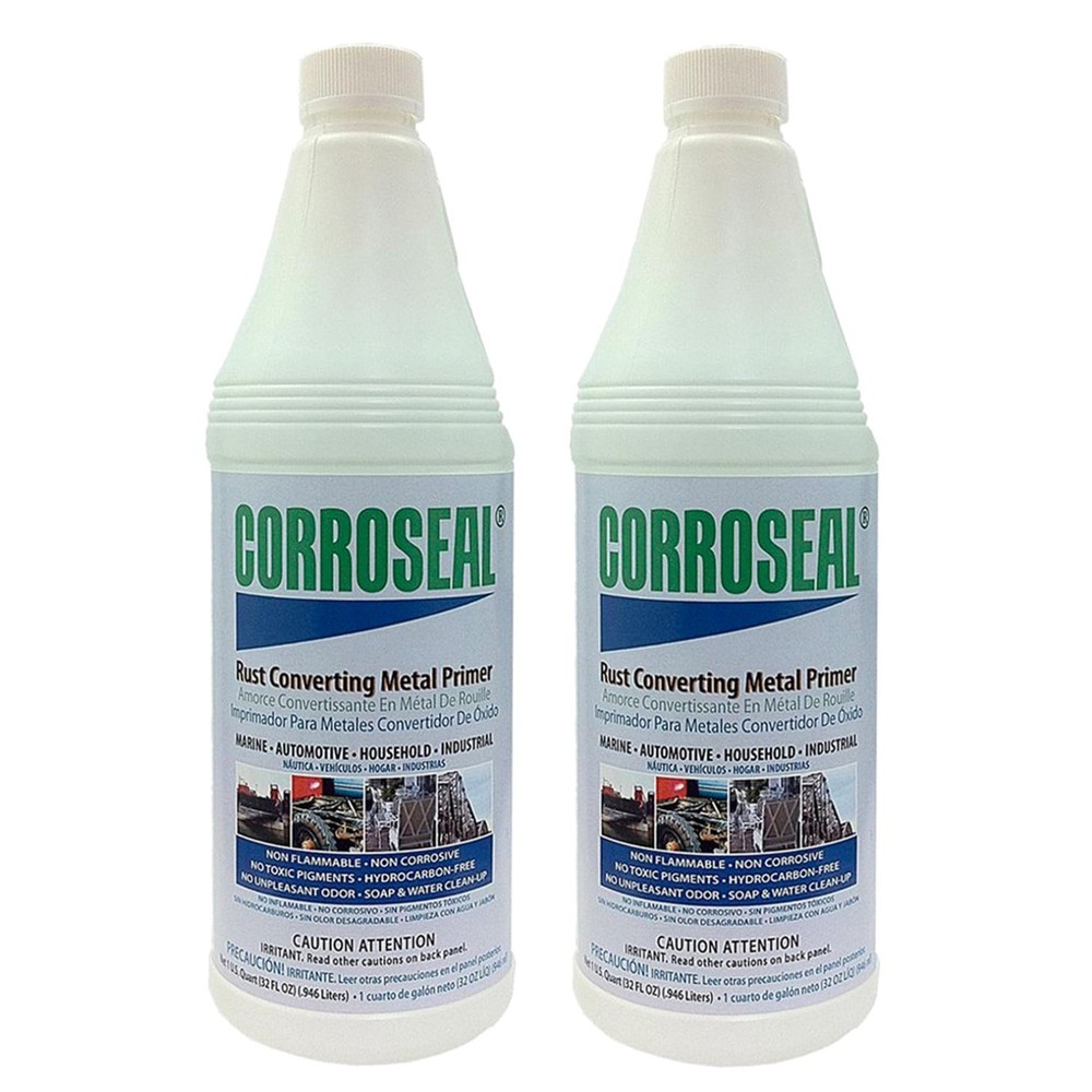 Water-Based Rust Converter, Metal Primer - 2 Pack