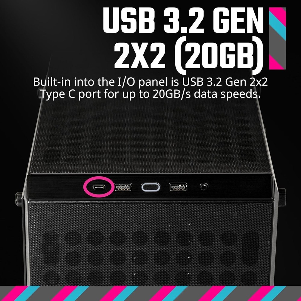 Magnetic Dust Filter Micro-ATX Tower with USB 3.2 Gen 2x2