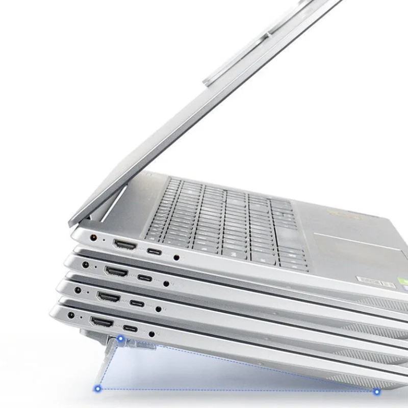 2PCS Mini Foldable Laptop Stand Portable Adjustable Self-Adhesive Notebook Riser