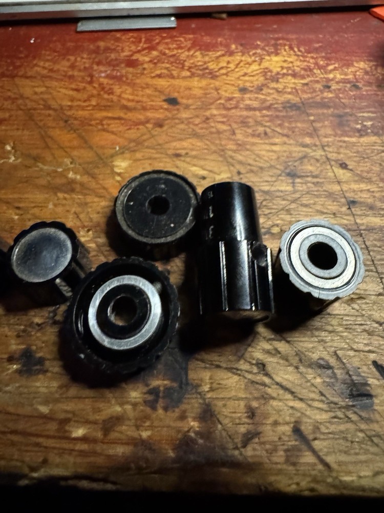 UHER Universal , Reel to Reel Recorder Front Knobs 6 pieces 4 knobs