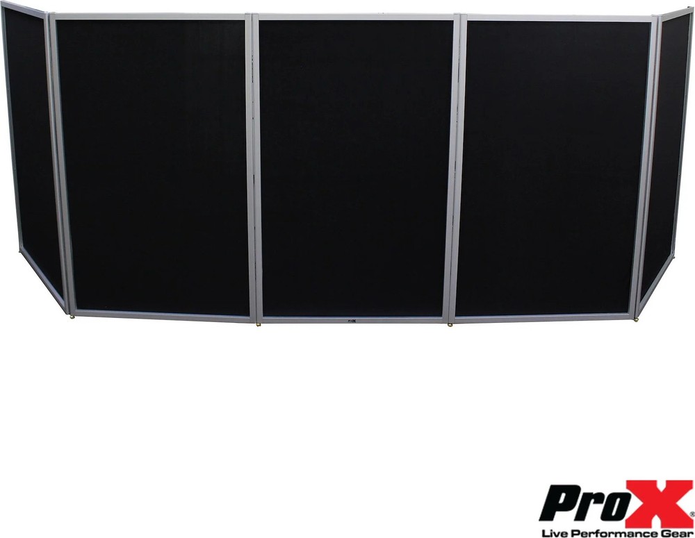 5 Panel Silver Frame DJ Facade with Stainless Quick Release 180 Deg Hinges