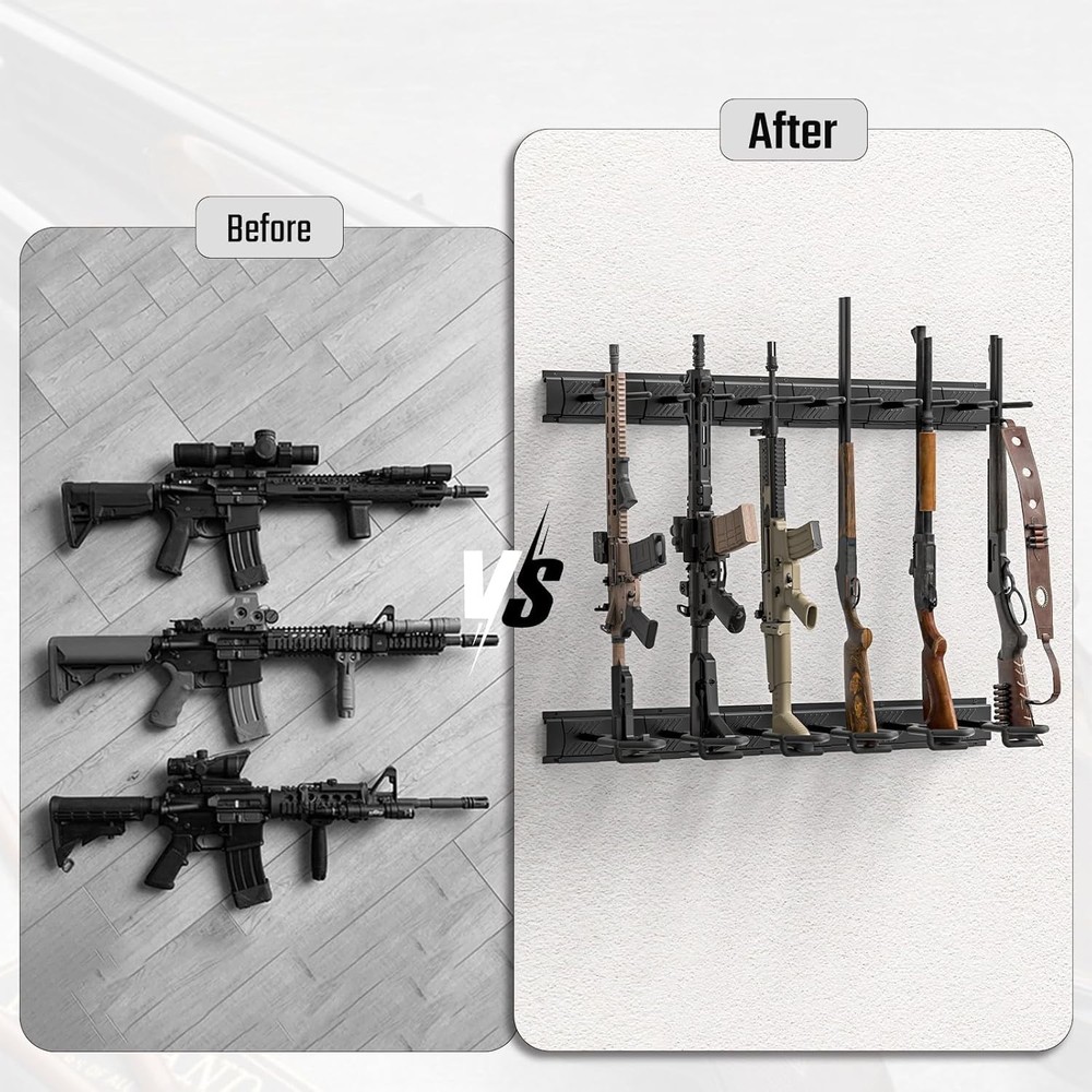 Zero-Maintenance Wall Mounted Gun Rack
