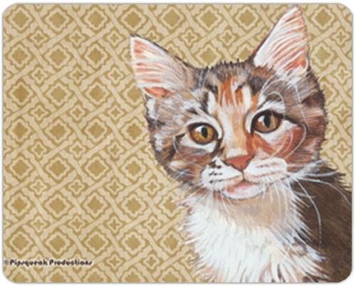 Cat Cutting Board Tempered Glass 8" x 10"