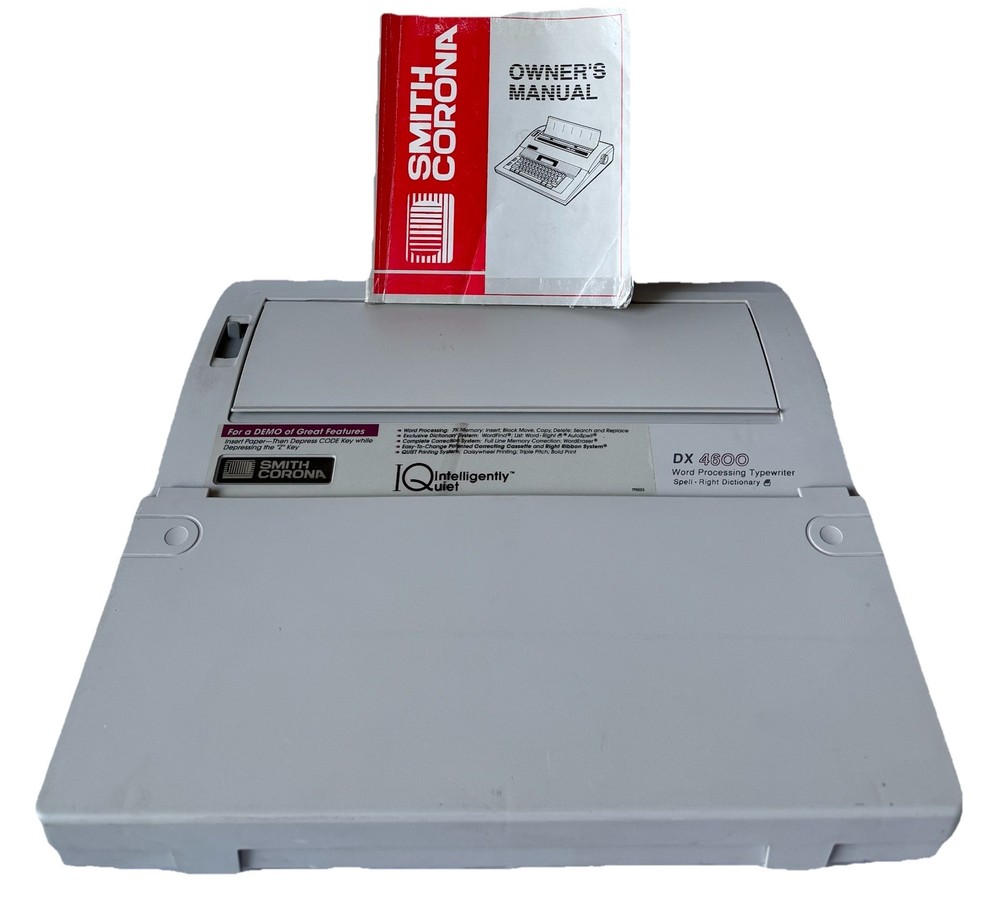 Smith Corona DX 4600 Word Processing Typewriter W/ Manual & Cover Tested Working