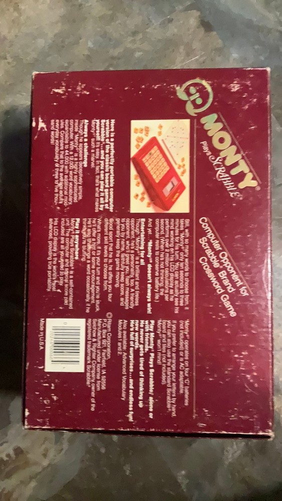 Coleco Monty Plays Scrabble Handheld Game