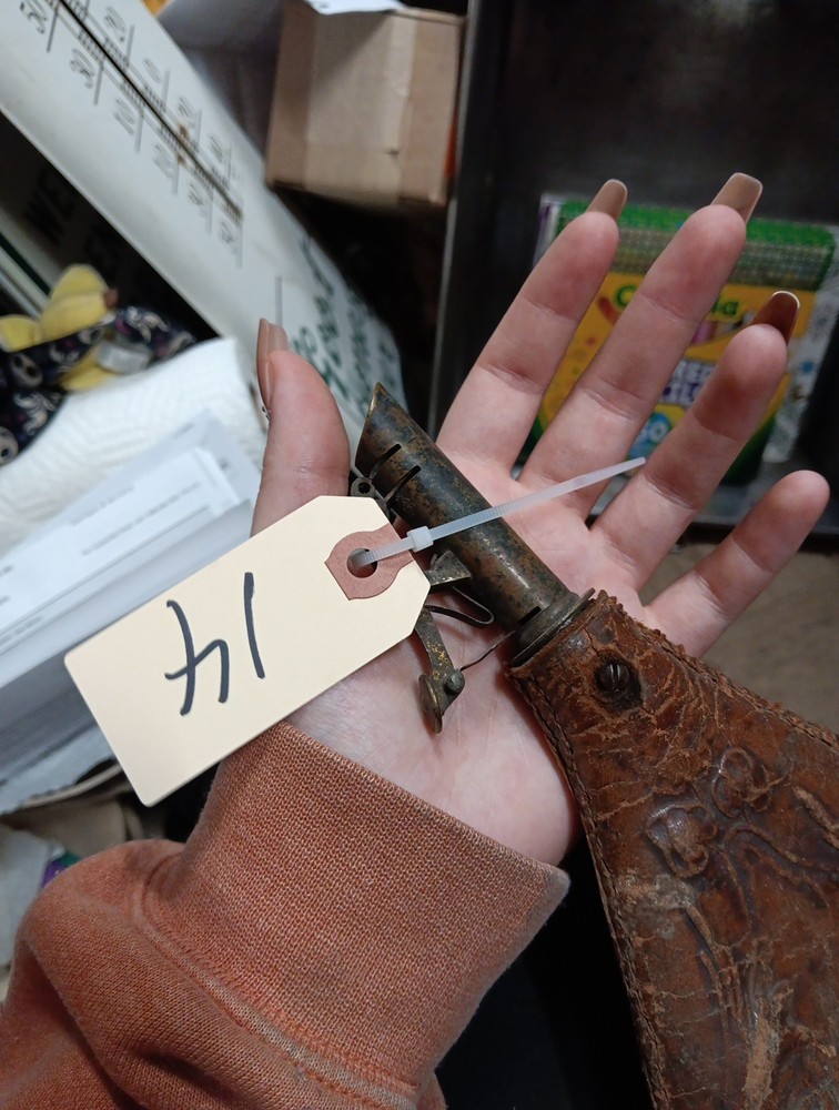 Leather Antique Powder Horn Flask