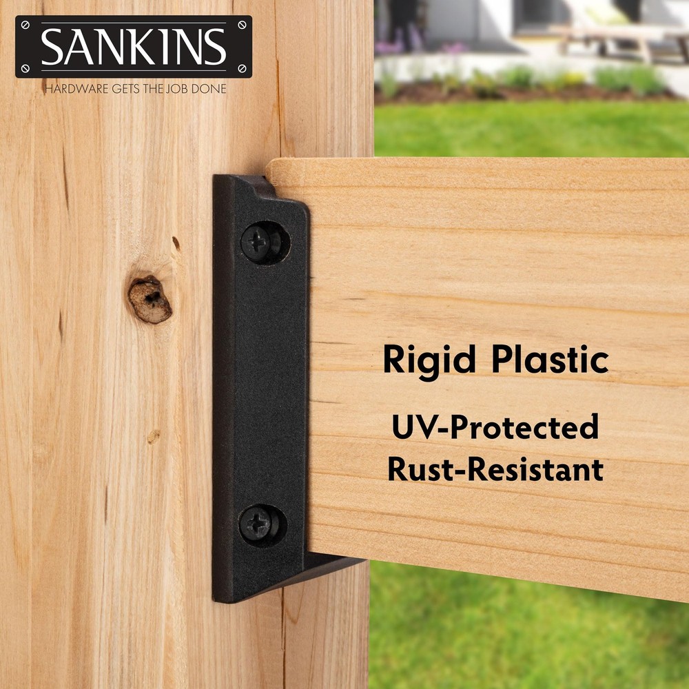 SANKINS 20pcs Deck Railing Brackets, 2x4, Black, PP Plastic, Mounting Type: R...