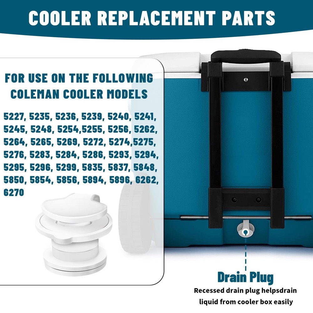 Cooler Drain Plug Assembly Replacement for Coleman Xtreme Coolers