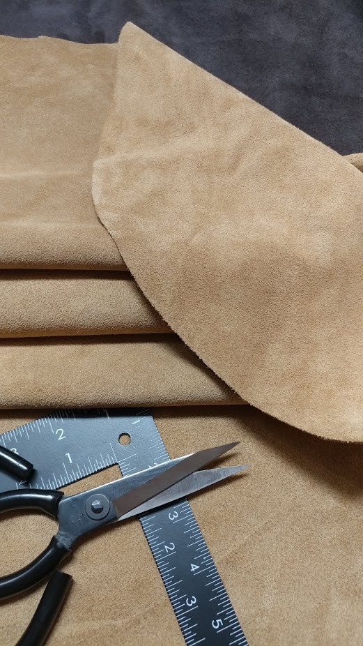 PREMIUM CAMEL BROWN/SAND BROWN SUEDE SPLIT LEATHER COWHIDE