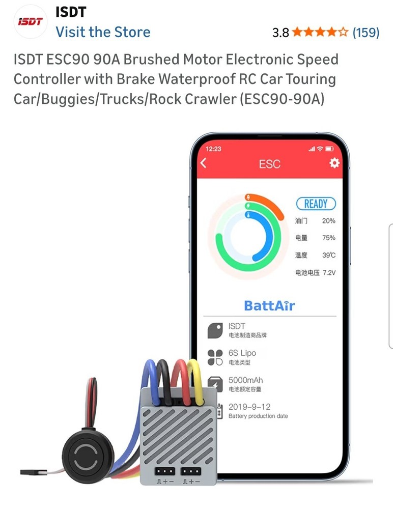 ISDT ESC90 BRUSHED ESC 90A Brushed Speed ​​Controller BEC