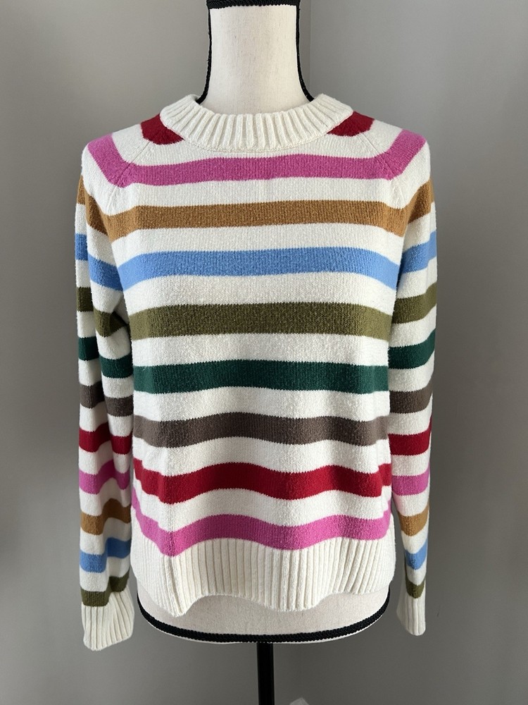GAP Crewneck Happy Striped Sweater Size Medium EUC