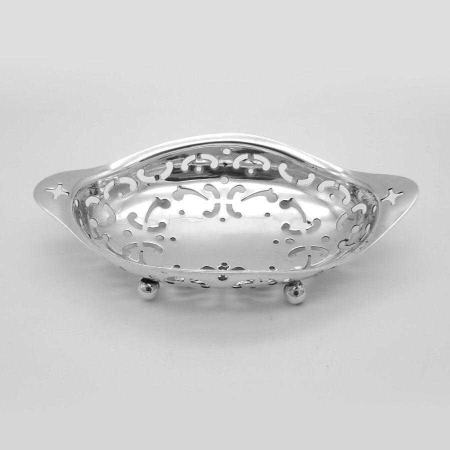 Gorham 6 Nut Cups Set Pierced Designs Sterling Silver 1909