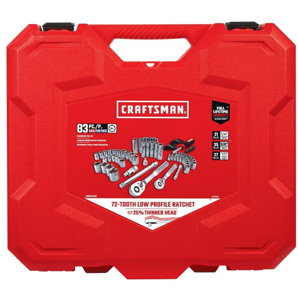 Craftsman Mechanics Tool Set, 83Pc