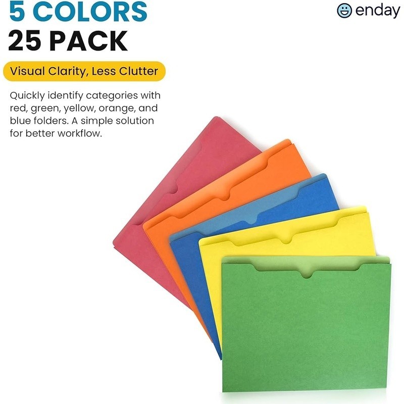 Durable Expandable File Folders Color Coded Document Organizer Secure Storage US
