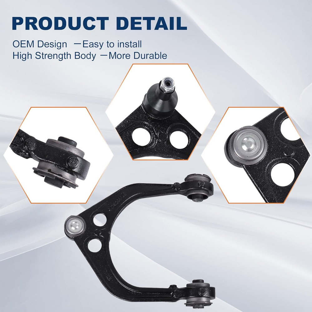 Front Upper/Lower Control Arms Suspension Kit Compatible with 2011-2017 Chrysler
