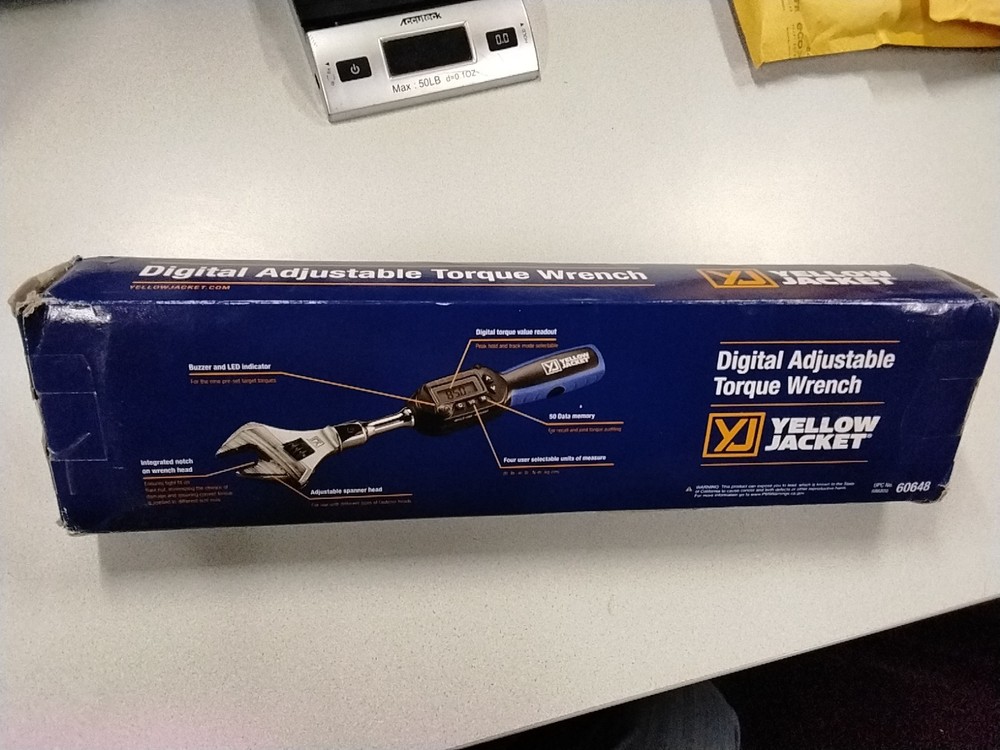 OEM Yellow Jacket 60648 Adjustable Digital Torque Wrench