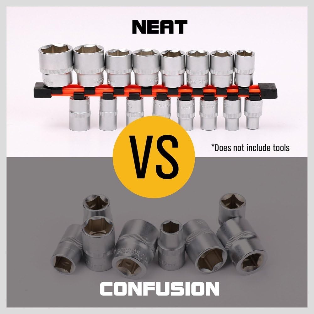 Colorful Double Sided 3-Pcs Socket Organizer in Durable ABS – Perfect for Tools