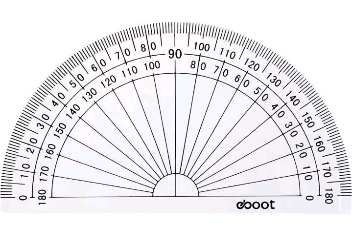 4 Inch Clear 180 Degree Protractor 10 Pack